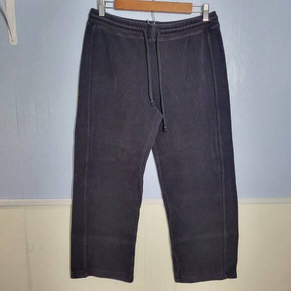 Caribbean Joe Let Go Small Black Pull On Drawstring Heavy Sweatpants - Picture 2 of 10